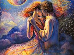 This is an oil painting that depicts love and is suitable for the bedroom. dancing kissing love oil painting love artwork - 27 Feng Shui Tips to Attract Love and Improve Romance
