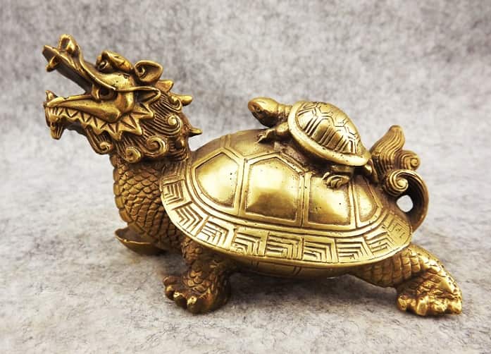 A dragon turtle figurine dragon turtle bronze mother and son min - 30 Feng Shui Products & Items: Meaning, Use, and Placement