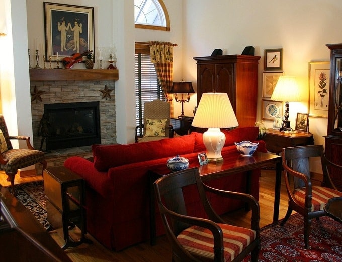 Using furniture behind the sofa mimics the effects of having a wall behind the sofa. living room sofa furniture behind feng shui cure min - 27 Feng Shui Living Room Tips & Rules: Location, Design, Furniture, and Items