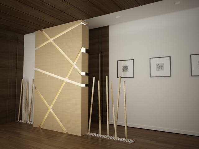 Some experts suggest that dividers in the front door will change where your “Visible Wealth Area” is located. modern entry divider feng shui min - How to Find Your Feng Shui Wealth Areas: 5 Popular Methods