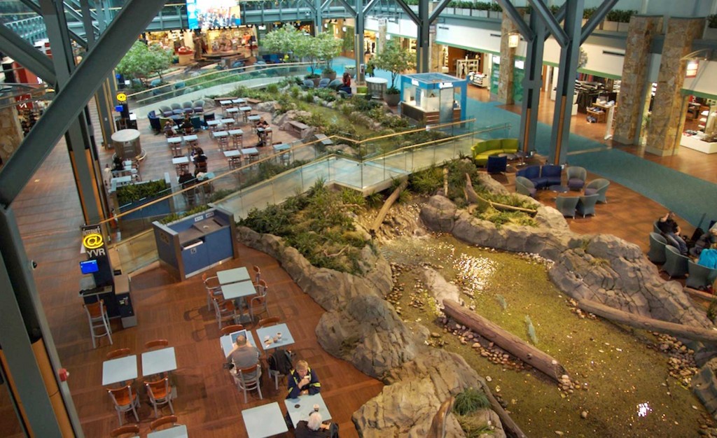 Aerial View of Vancouver Airport water and garden features. vancouver aiport nature garden display 2 1024x626 - Top 10 International Airports with Awesome Feng Shui